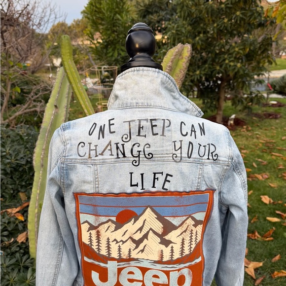 Mudd Jackets & Blazers - Mudd Light Blue Jean Jacket with Graphic Design